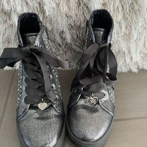 EUC-Stuart Weitzman  High Top Rhinestone Sneakers